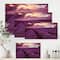 Designart - Sunrise & Dramatic Clouds Over Lavender Field III - Farmhouse Canvas Wall Art Print